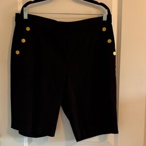 Liz Claiborne Black Shorts with Gold Accents